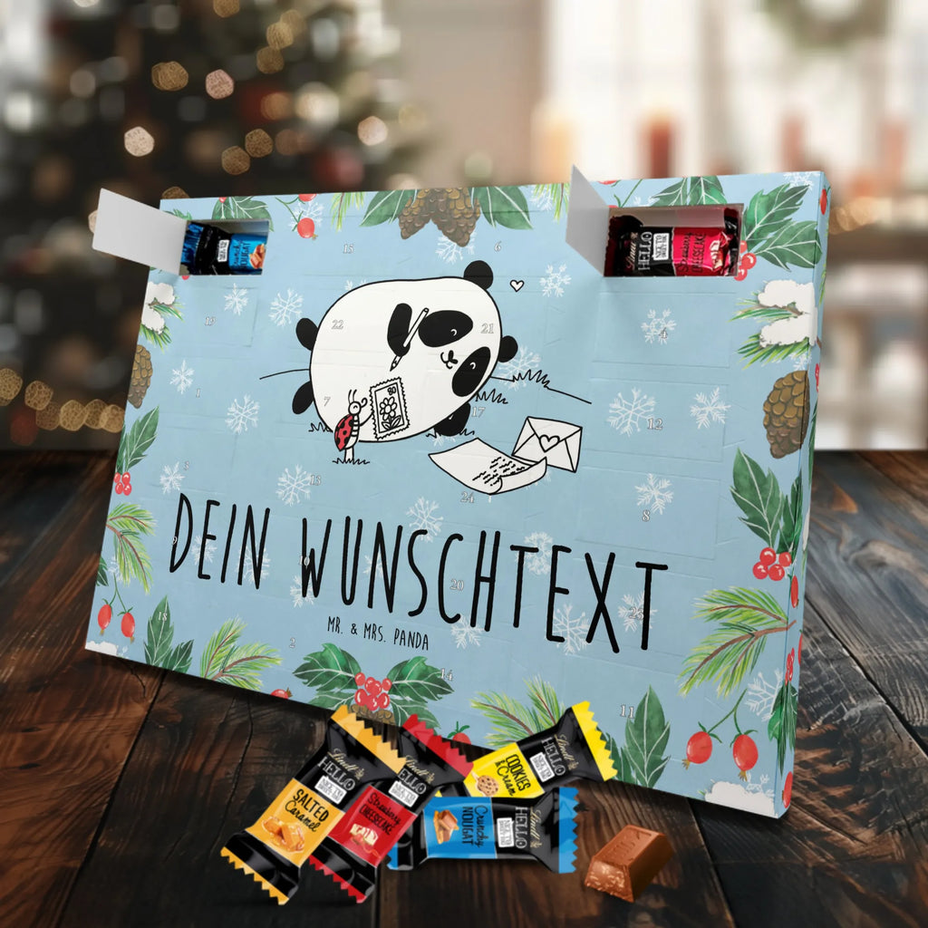 Personalisierter Markenschokolade Adventskalender Panda Vermissen Personalisierter Adventskalender