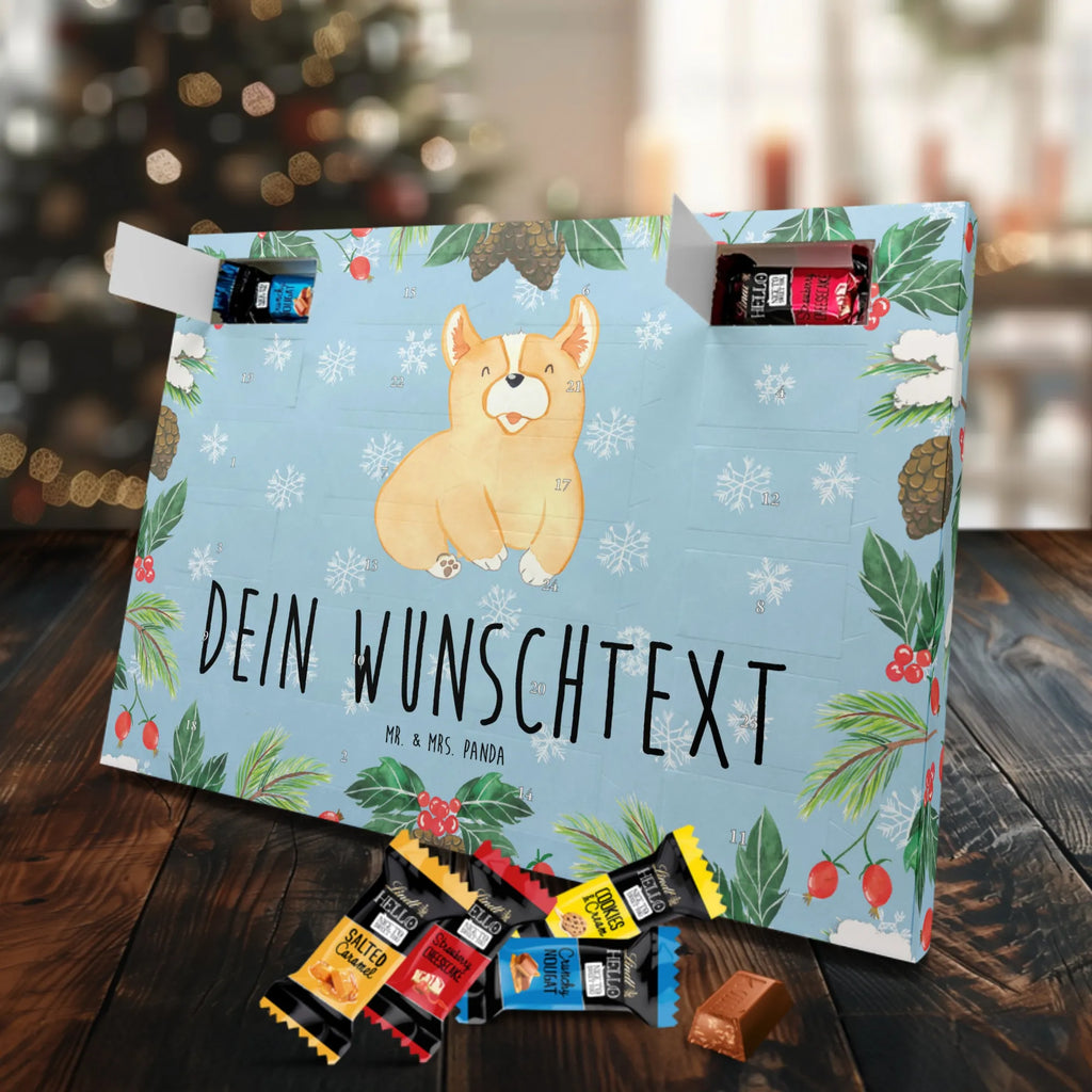 Personalisierter Markenschokolade Adventskalender Corgie Personalisierter Adventskalender, Hund, Hundemotiv, Haustier, Hunderasse, Tierliebhaber, Hundebesitzer, Sprüche, Corgie, Welsh Corgie Pembroke, britisch, Motivation, Spruch, Hundespruch, Lebensfreude