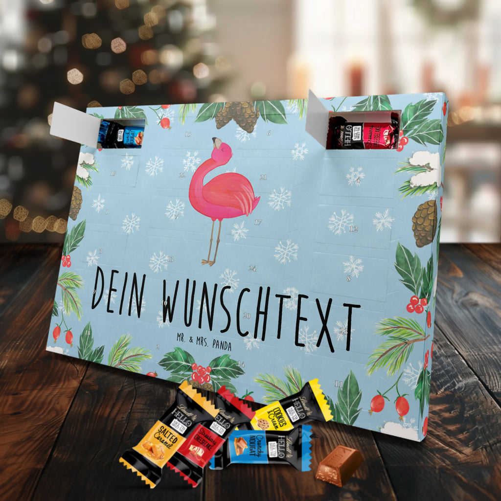 Personalisierter Markenschokolade Adventskalender Flamingo Stolz Personalisierter Adventskalender, Flamingo, stolz, Freude, Selbstliebe, Selbstakzeptanz, Freundin, beste Freundin, Tochter, Mama, Schwester