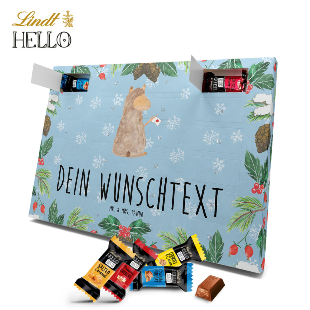 Personalisierter Markenschokolade Adventskalender Alpaka Fahne Personalisierter Adventskalender, Alpaka, Lama, Alpakas, Lamas, Liebe