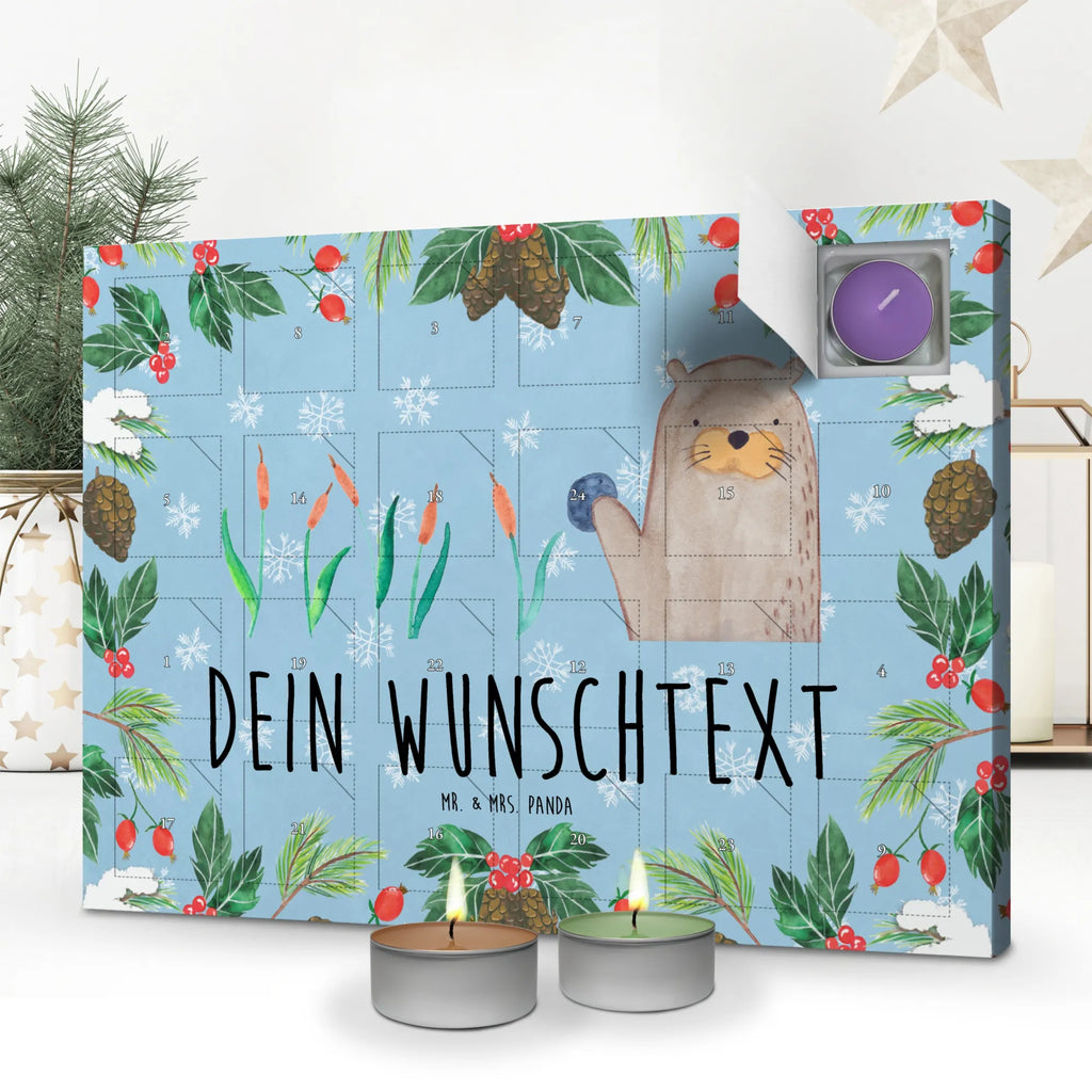 Personalisierter Duftkerzen Adventskalender Otter Stein Personalisierter Duftkerzen Adventskalender, Otter, Fischotter, Seeotter, Otter Seeotter See Otter