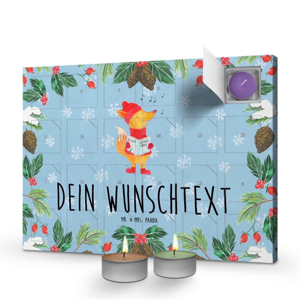 Personalisierter Duftkerzen Adventskalender Fuchs Sänger Personalisierter Duftkerzen Adventskalender, Winter, Weihnachten, Weihnachtsdeko, Nikolaus, Advent, Heiligabend, Wintermotiv, Fuchs, Füchse, Sänger, Geschenk Sänger, Singen, Weihnachtslieder