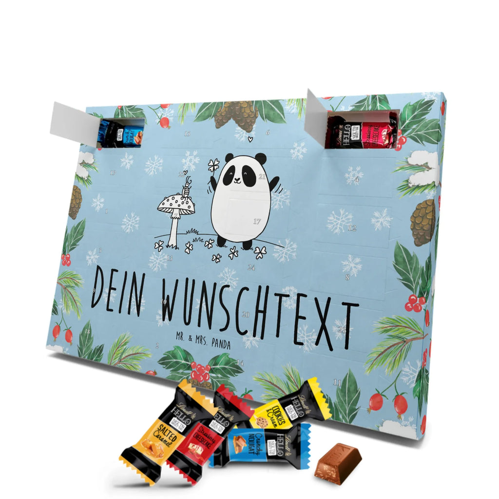 Personalisierter Markenschokolade Adventskalender Panda Glück Personalisierter Adventskalender