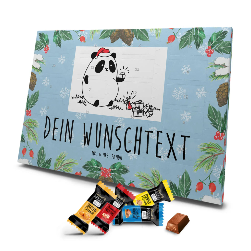 Personalisierter Markenschokolade Adventskalender Panda Weihnachtsgeschenk Personalisierter Adventskalender