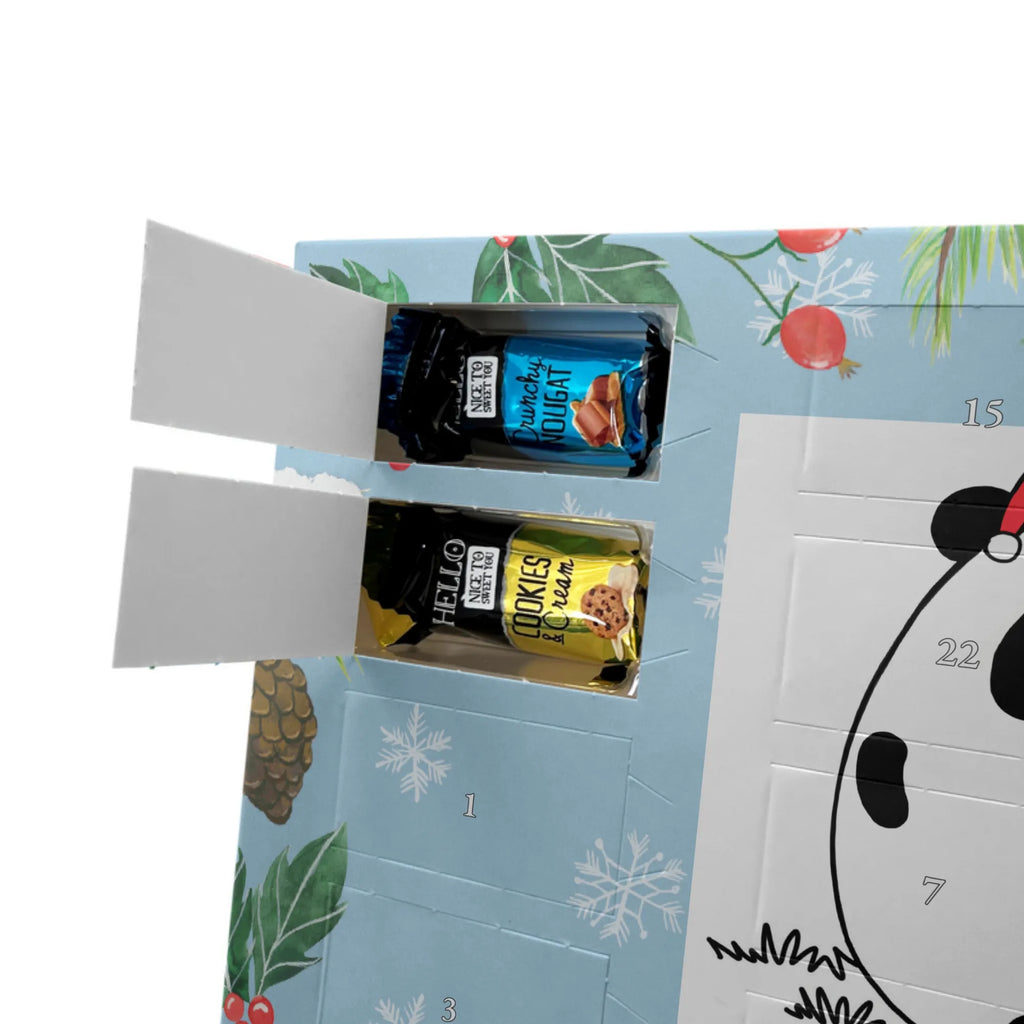 Personalisierter Markenschokolade Adventskalender Panda Weihnachtsgeschenk Personalisierter Adventskalender