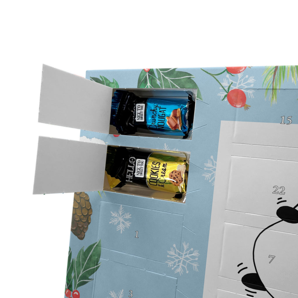 Personalisierter Markenschokolade Adventskalender Panda Weihnachtszeit Personalisierter Adventskalender