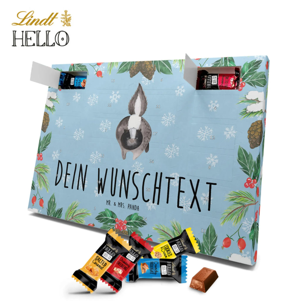 Personalisierter Markenschokolade Adventskalender Stinktier Angriff Personalisierter Adventskalender, Stinktier, Skunk, Wildtier, Raubtier, Stinker, Stinki, wütend, Drohung