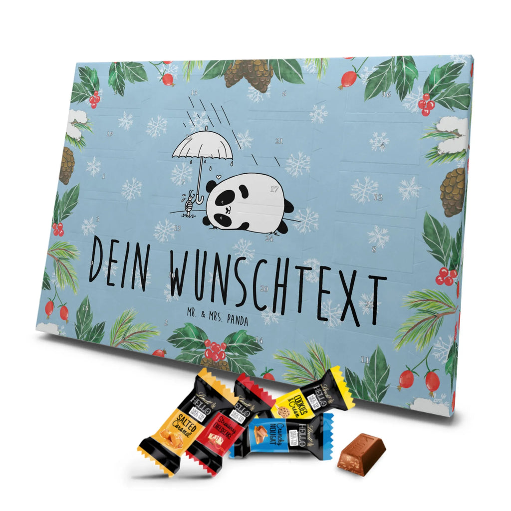 Personalisierter Markenschokolade Adventskalender Panda Freundschaft Personalisierter Adventskalender