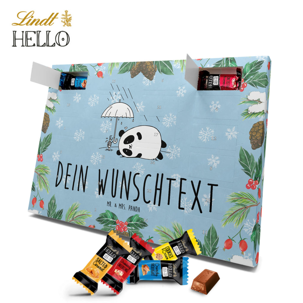 Personalisierter Markenschokolade Adventskalender Panda Freundschaft Personalisierter Adventskalender