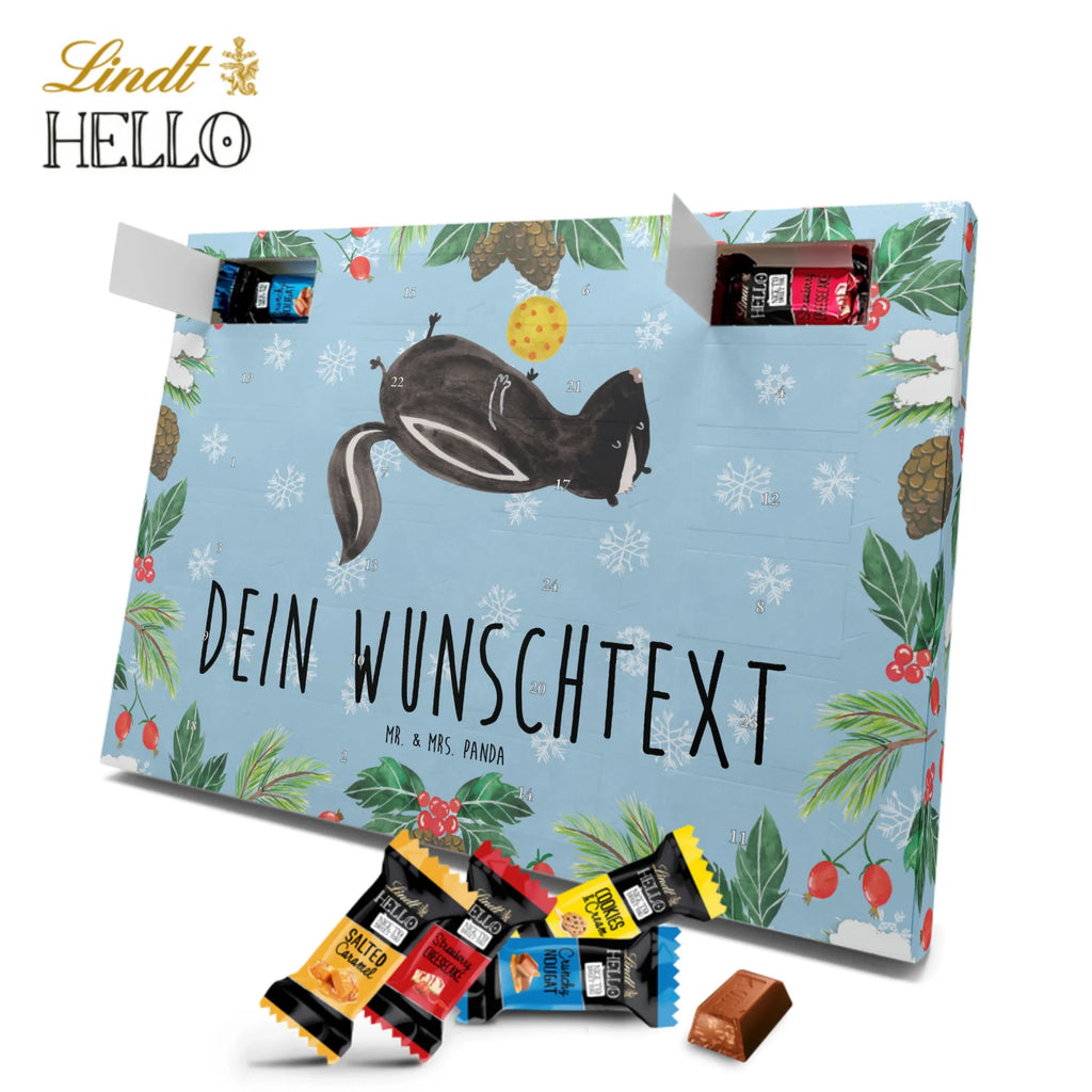 Personalisierter Markenschokolade Adventskalender Stinktier Ball Personalisierter Adventskalender, Stinktier, Skunk, Wildtier, Raubtier, Stinker, Stinki, verspielt, Weisheit