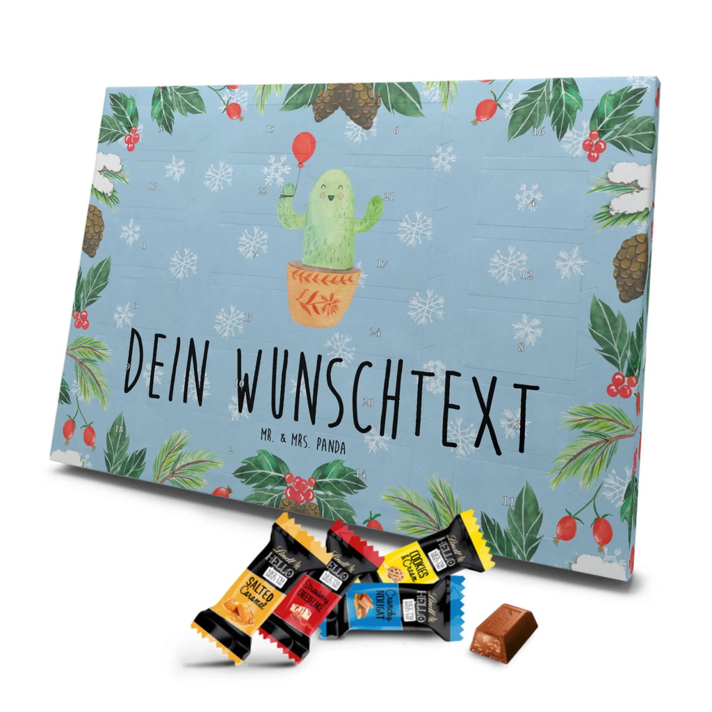 Personalisierter Markenschokolade Adventskalender Kaktus Luftballon Personalisierter Adventskalender, Kaktus, Kakteen, Luftballon, Neustart, Freude, Büro, Stress, Büroalltag, Freundin, Freund, Ausbildung, Prüfung