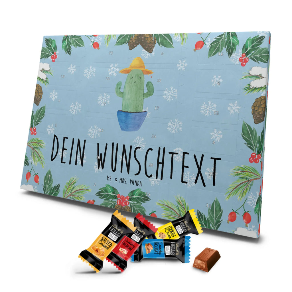 Personalisierter Markenschokolade Adventskalender Kaktus Hut Personalisierter Adventskalender, Kaktus, Kakteen, Reisen, Weltreise, Weltenbummler, Reisetagebuch, Städtetrip, Kaktusliebe, Geschenkidee, Spruch, Motivation