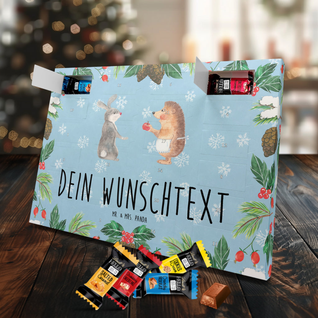 Personalisierter Markenschokolade Adventskalender Hase Igel Personalisierter Adventskalender, Tiermotive, Gute Laune, lustige Sprüche, Tiere, Igel und Hase, Igel, Hase, Liebe Spruch, Liebeskummer Geschenk, Herzschmerz, Trösten, Trennungsschmerz, Spruch romantisch