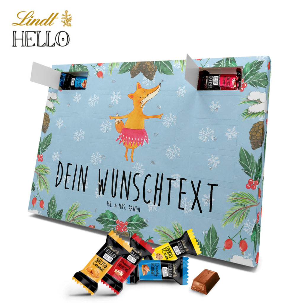 Personalisierter Markenschokolade Adventskalender Fuchs Ballerina Personalisierter Adventskalender, Fuchs, Fuchs Spruch, Füchse, Füchsin, Ballerina, Ballett, Tänzerin, Tanzen, Party, Einladung, Geburtstag