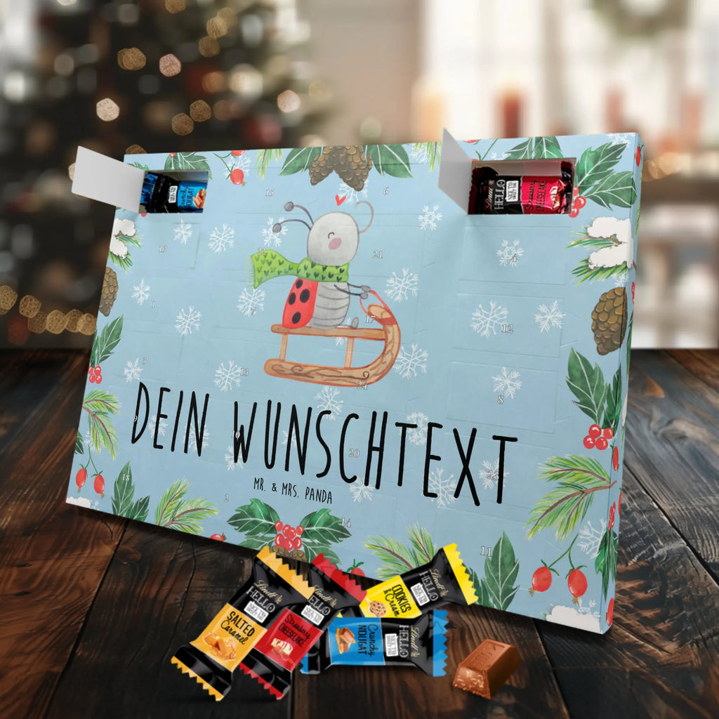 Personalisierter Markenschokolade Adventskalender Smörle Rodeln Personalisierter Adventskalender, Winter, Weihnachten, Weihnachtsdeko, Nikolaus, Advent, Heiligabend, Wintermotiv, Schlittenfahren, Smörle, Marzipan