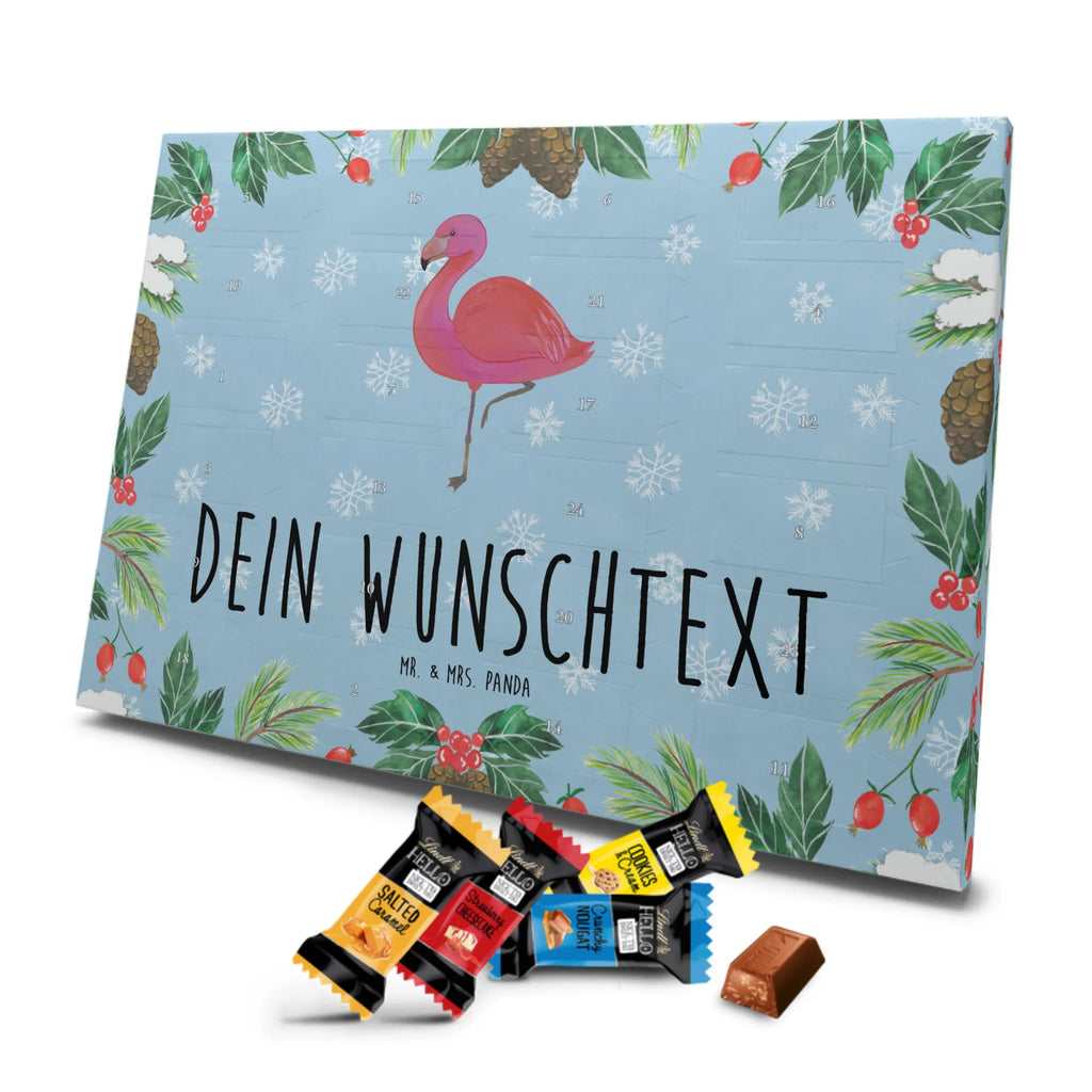 Personalisierter Markenschokolade Adventskalender Flamingo Classic Personalisierter Adventskalender, Flamingo, Einzigartig, Selbstliebe, Stolz, ich, für mich, Spruch, Freundin, Freundinnen, Außenseiter, Sohn, Tochter, Geschwister