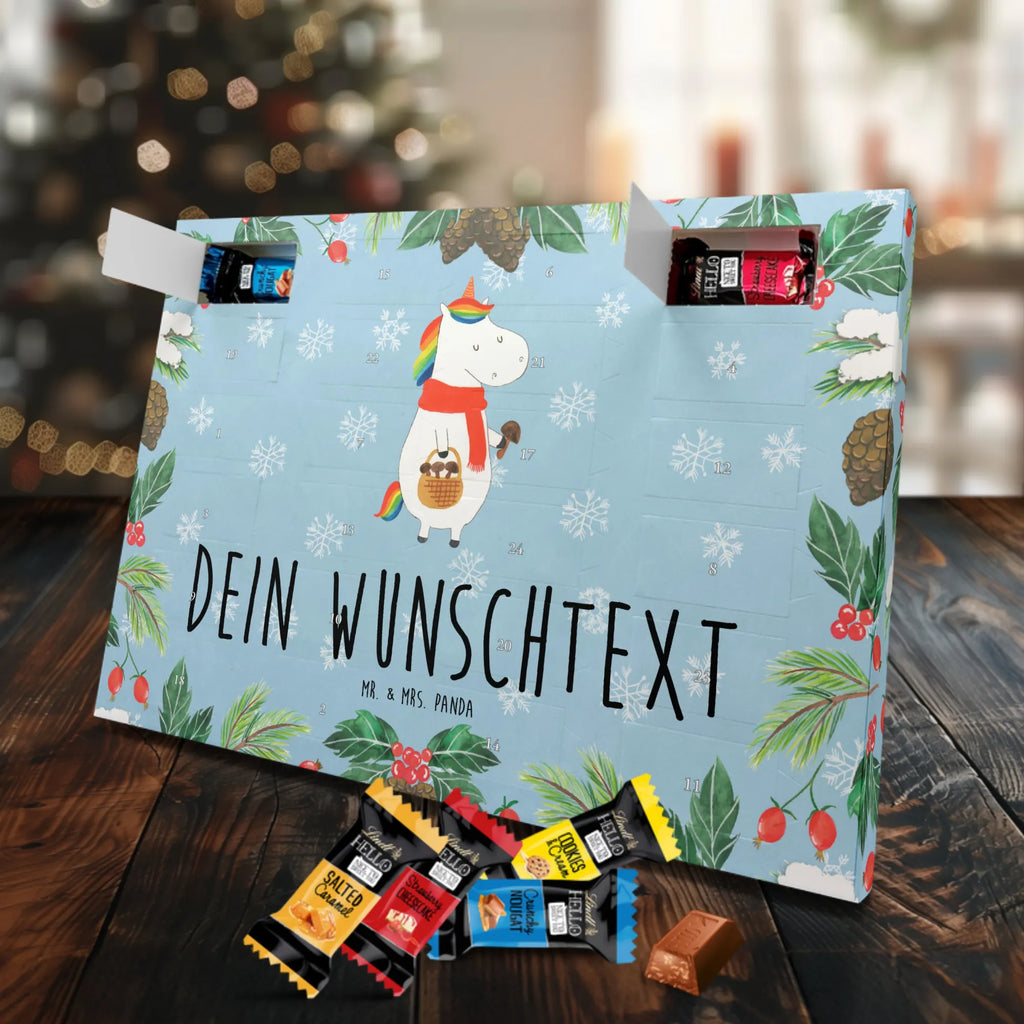 Personalisierter Markenschokolade Adventskalender Einhorn Pilz Personalisierter Adventskalender, Einhorn, Einhörner, Einhorn Deko, Pegasus, Unicorn, Pilze, Pilzsammler, Motivation, Spruch, Liebeskummer