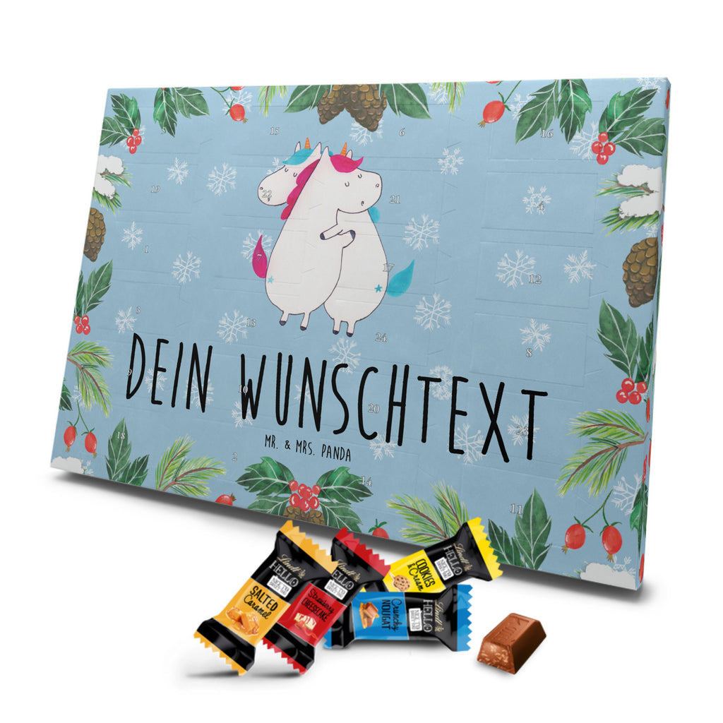 Personalisierter Markenschokolade Adventskalender Einhörner Umarmen Personalisierter Adventskalender, Einhorn, Einhörner, Einhorn Deko, Pegasus, Unicorn, Freundinnen, Freundin, BFF, Schwester, Schwestern, Familie, Geschwister, Sister, Liebe