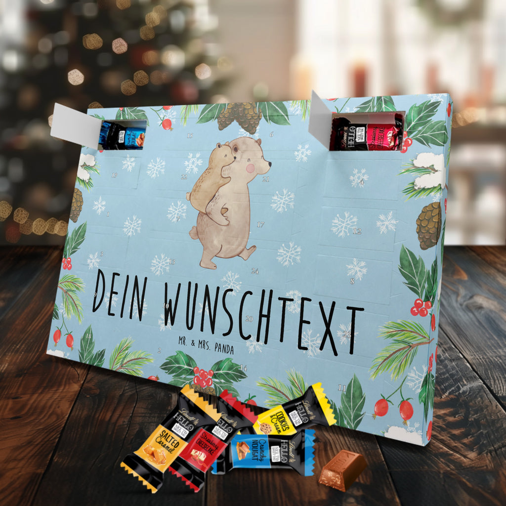 Personalisierter Markenschokolade Adventskalender Papa Bär Personalisierter Adventskalender, Familie, Vatertag, Muttertag, Bruder, Schwester, Mama, Papa, Oma, Opa, Geschenk, Vater, Papi, Vati, Onkel, Geburtstag