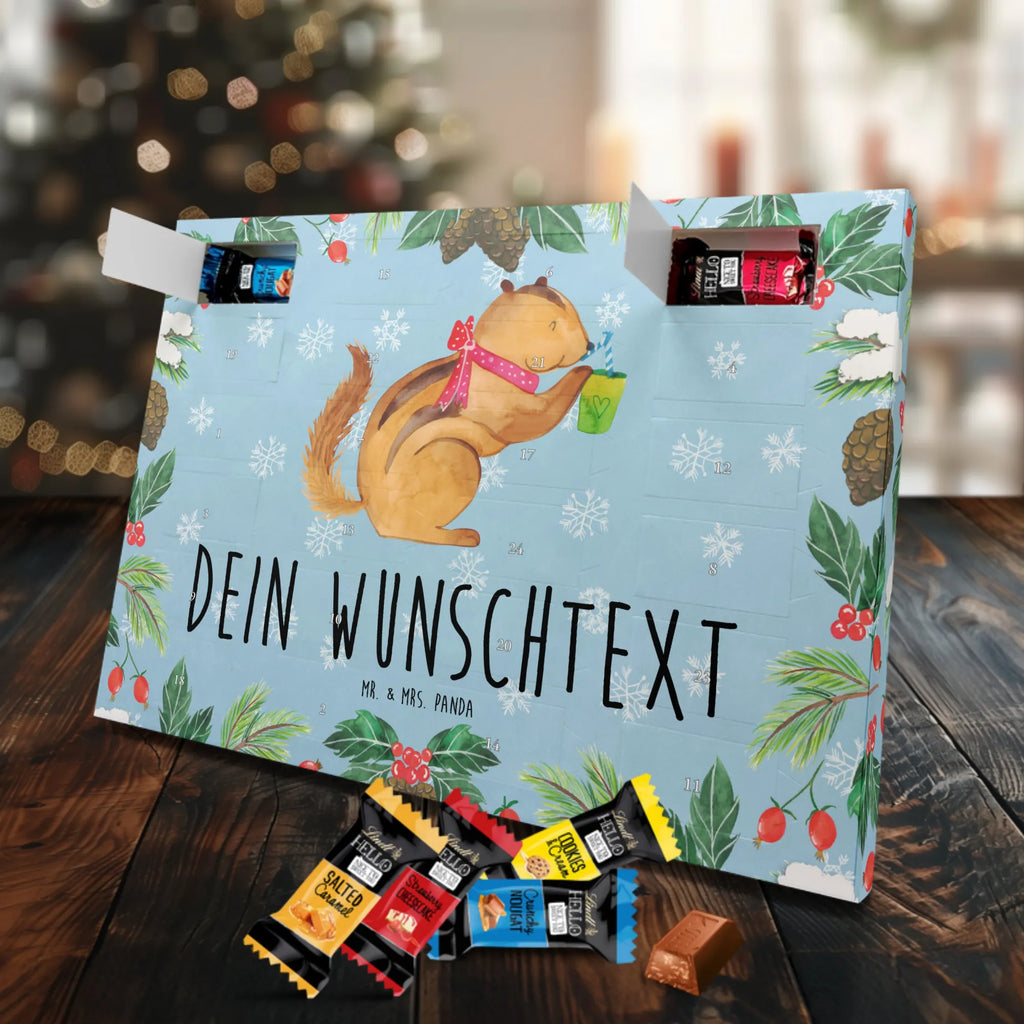 Personalisierter Markenschokolade Adventskalender Eichhörnchen Smoothie Personalisierter Adventskalender, Tiermotive, Gute Laune, lustige Sprüche, Tiere, Green Smoothies, Diät, Abnehmen, Streifenhörnchen, Eichhörnchen