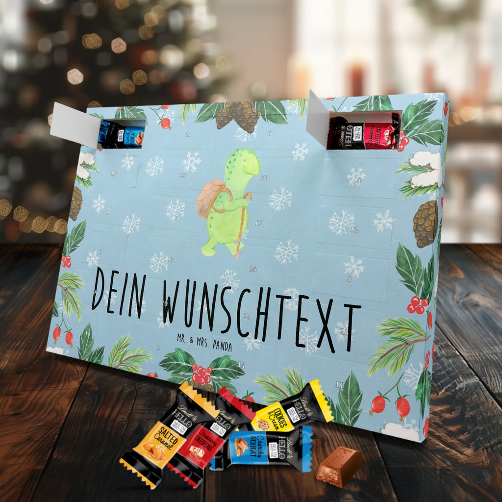 Personalisierter Markenschokolade Adventskalender Schildkröte Wanderer Personalisierter Adventskalender, Schildkröte, Schildkröten, Motivation, Motivationsspruch, Motivationssprüche, Neuanfang