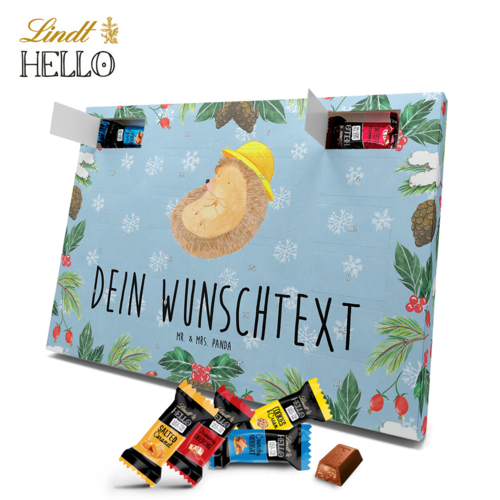 Personalisierter Markenschokolade Adventskalender Igel Beten Personalisierter Adventskalender, Tiermotive, Gute Laune, lustige Sprüche, Tiere, Igel, Igel mit Hut, Sonnenhut, Gott, Amen, beten, Leben, Dankbarkeit, Dankbar sein, dankbar, genießen