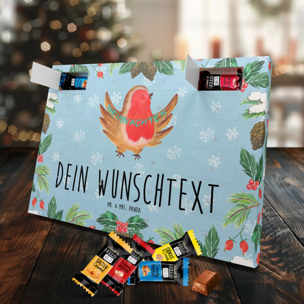 Personalisierter Markenschokolade Adventskalender Rotkehlchen Weihnachten Personalisierter Adventskalender, Winter, Weihnachten, Weihnachtsdeko, Nikolaus, Advent, Heiligabend, Wintermotiv, Frohe Weihnachten, Weihnachtsmotiv, Weihnachtsgruß, Vogel, xmas