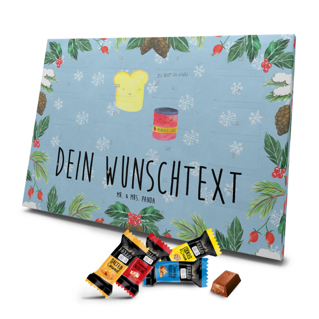 Personalisierter Markenschokolade Adventskalender Toast Marmelade Personalisierter Adventskalender, Tiermotive, Gute Laune, lustige Sprüche, Tiere, Toast, Marmelade, Dreamteam, süße Postkarte, süß, Küche Deko, Küche Spruch, Frühstück Einladung, Brot, Toastbrot