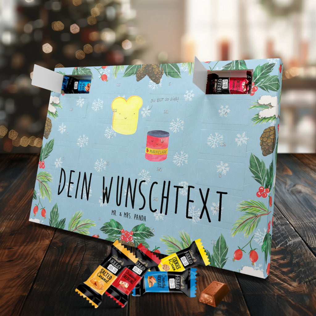 Personalisierter Markenschokolade Adventskalender Toast Marmelade Personalisierter Adventskalender, Tiermotive, Gute Laune, lustige Sprüche, Tiere, Toast, Marmelade, Dreamteam, süße Postkarte, süß, Küche Deko, Küche Spruch, Frühstück Einladung, Brot, Toastbrot