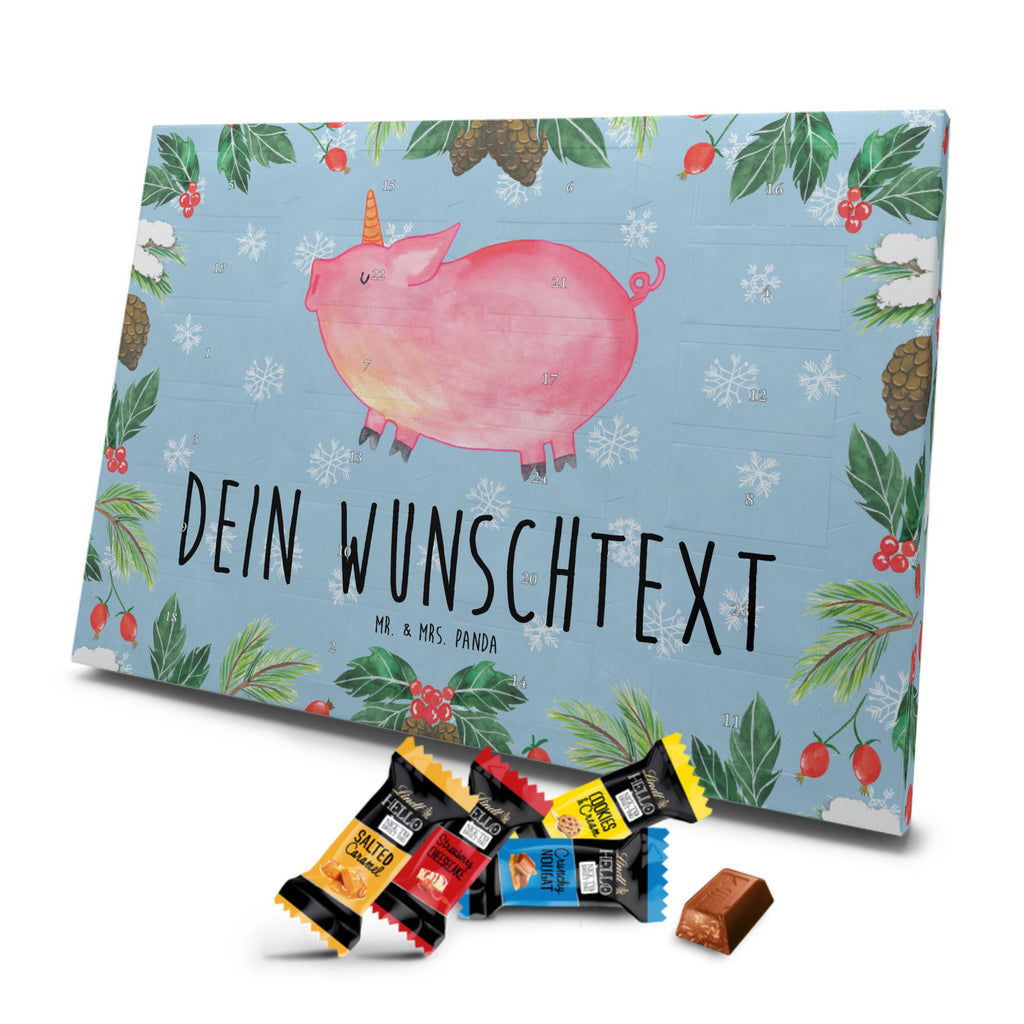 Personalisierter Markenschokolade Adventskalender Einhorn Schwein Personalisierter Adventskalender, Einhorn, Einhörner, Einhorn Deko, Pegasus, Unicorn, Party, Spaß, Schwein, Schweinhorn, Bauer, witzig. lustig, Spruch, geschenk, Pig, Piggy, funny, english, englisch