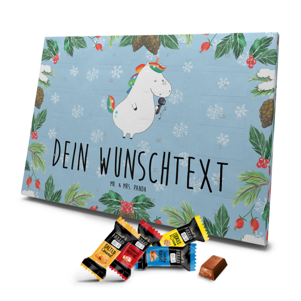 Personalisierter Markenschokolade Adventskalender Einhorn Sänger Personalisierter Adventskalender, Einhorn, Einhörner, Einhorn Deko, Pegasus, Unicorn, Glitzer, Konfetti, Party, Geburtstag, Feier, Fest, Disco, Sängerin, Sänger, Freundin