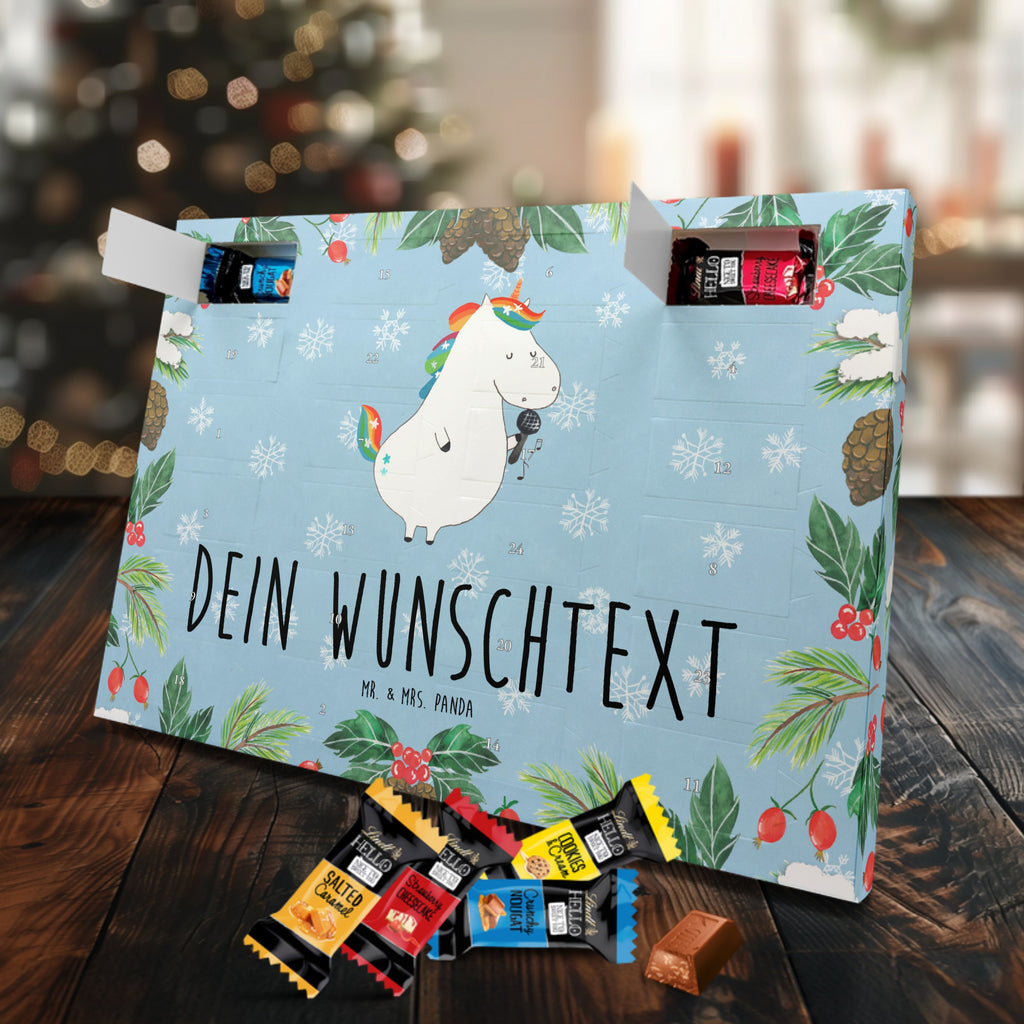 Personalisierter Markenschokolade Adventskalender Einhorn Sänger Personalisierter Adventskalender, Einhorn, Einhörner, Einhorn Deko, Pegasus, Unicorn, Glitzer, Konfetti, Party, Geburtstag, Feier, Fest, Disco, Sängerin, Sänger, Freundin