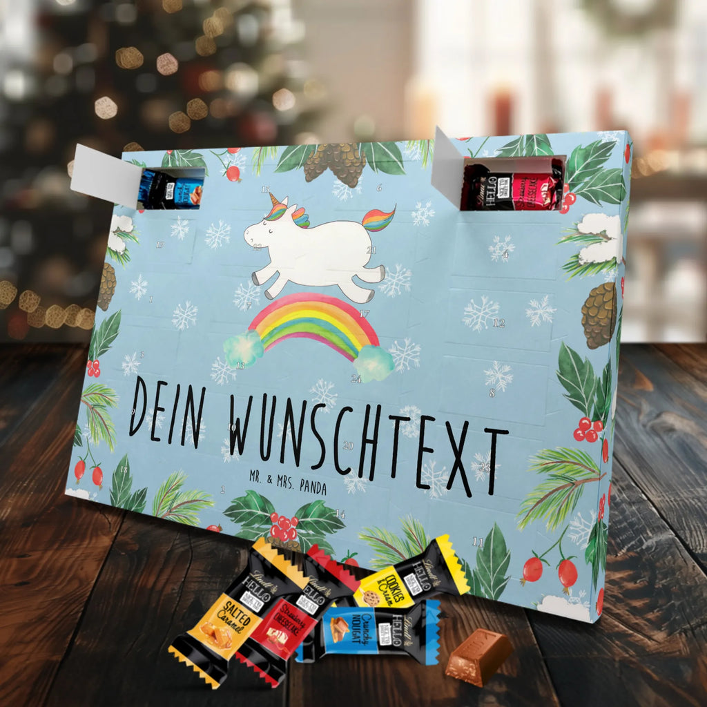 Personalisierter Markenschokolade Adventskalender Einhorn Regenbogen Personalisierter Adventskalender, Einhorn, Einhörner, Einhorn Deko, Pegasus, Unicorn, Regenbogen, Glitzer, Einhornpower, Erwachsenwerden, Einhornautobahn