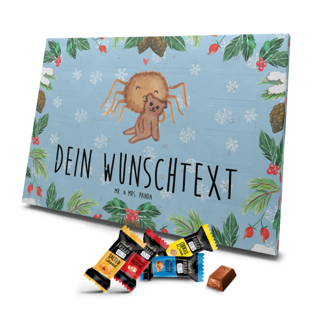 Personalisierter Markenschokolade Adventskalender Spinne Agathe Teddy Personalisierter Adventskalender, Spinne Agathe, Spinne, Agathe, Videos, Merchandise, Freundschaft, Liebesgeschenk, Verliebt, Liebesbeweis, Teddy, Treue, Miteinander, Dankeschön