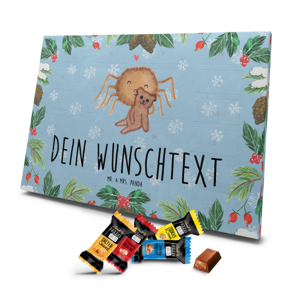 Personalisierter Markenschokolade Adventskalender Spinne Agathe Teddy Personalisierter Adventskalender, Spinne Agathe, Spinne, Agathe, Videos, Merchandise, Freundschaft, Liebesgeschenk, Verliebt, Liebesbeweis, Teddy, Treue, Miteinander, Dankeschön