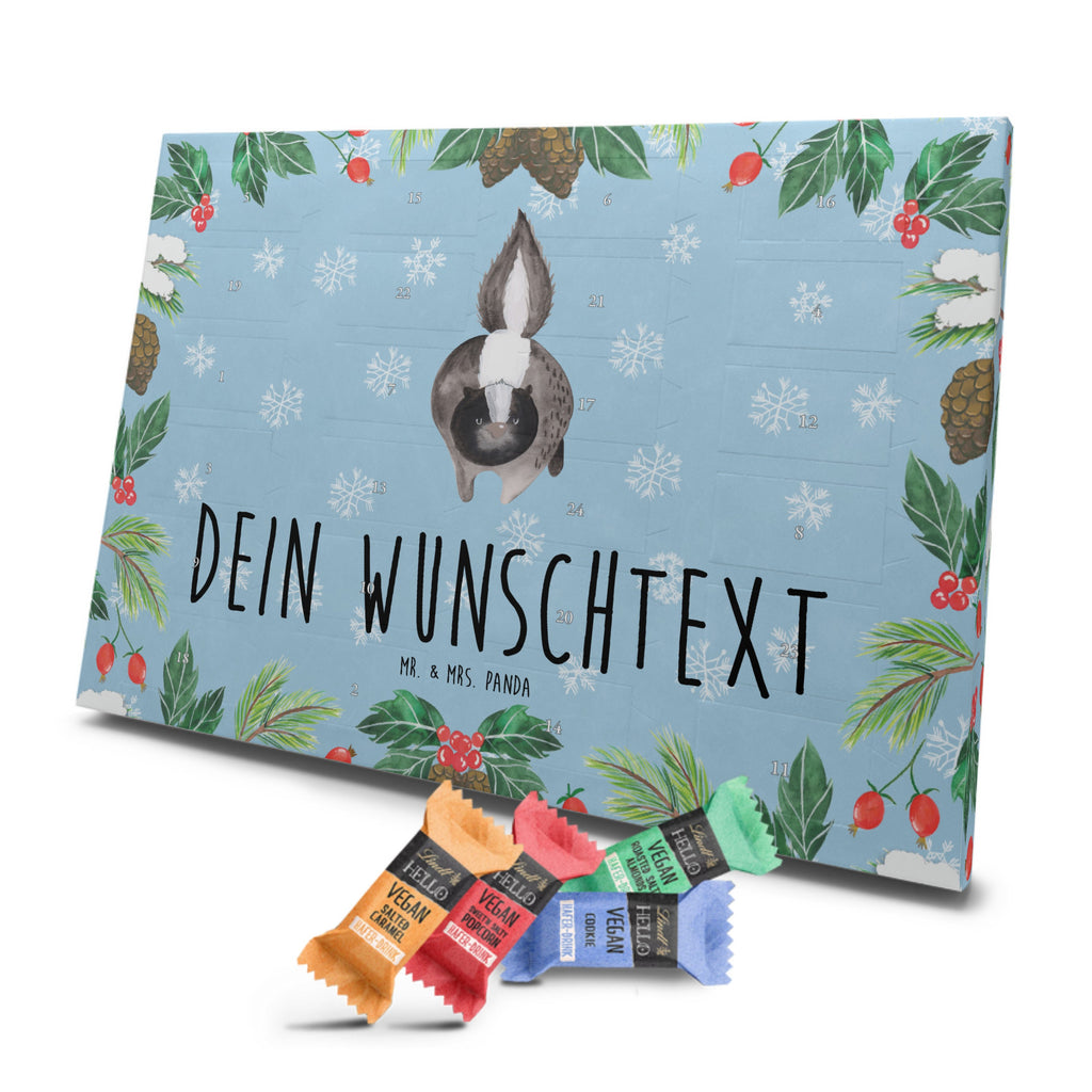 Personalisierter veganer Adventskalender Stinktier Angriff Personalisierter veganer Adventskalender, Stinktier, Skunk, Wildtier, Raubtier, Stinker, Stinki, wütend, Drohung