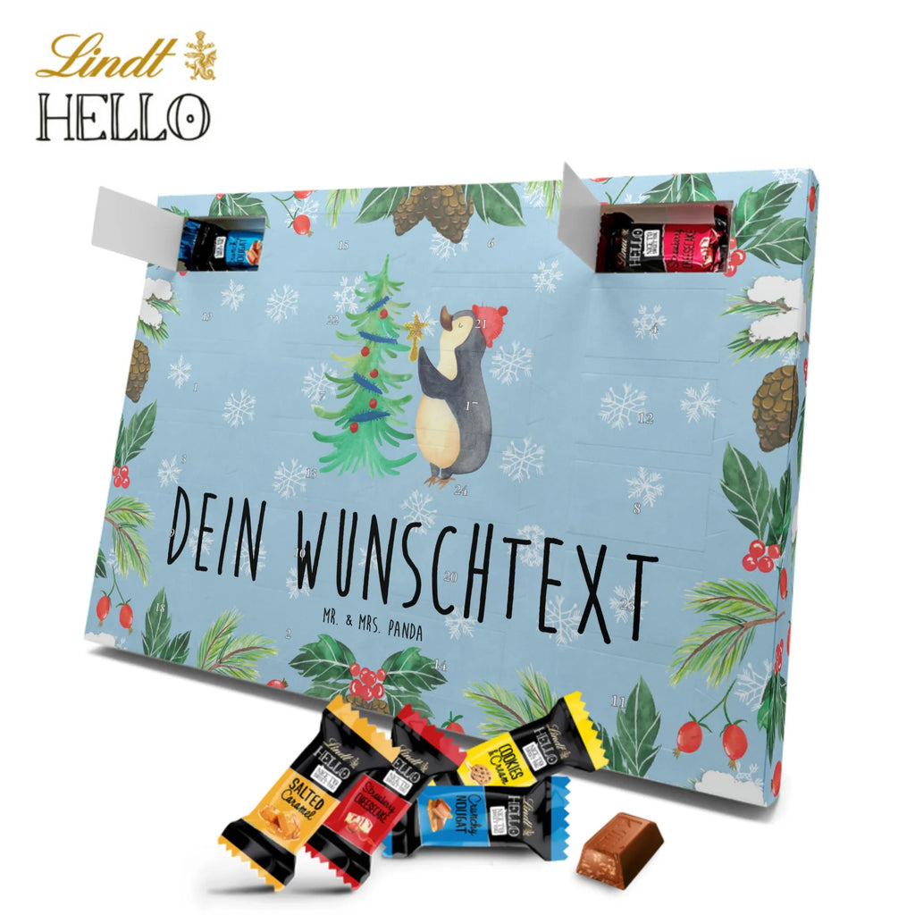 Personalisierter Markenschokolade Adventskalender Pinguin Weihnachtsbaum Personalisierter Adventskalender, Winter, Weihnachten, Weihnachtsdeko, Nikolaus, Advent, Heiligabend, Wintermotiv, Pinguin