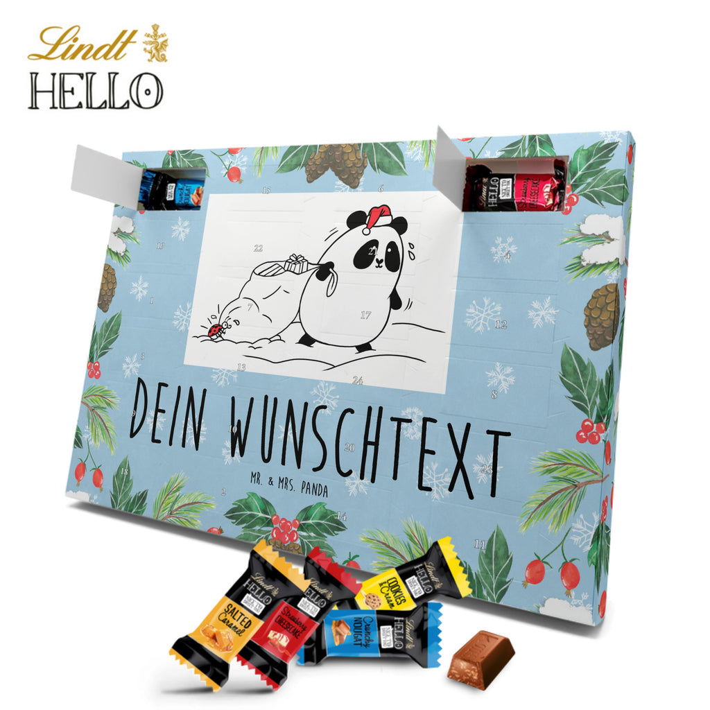 Personalisierter Markenschokolade Adventskalender Panda Weihnachten Personalisierter Adventskalender