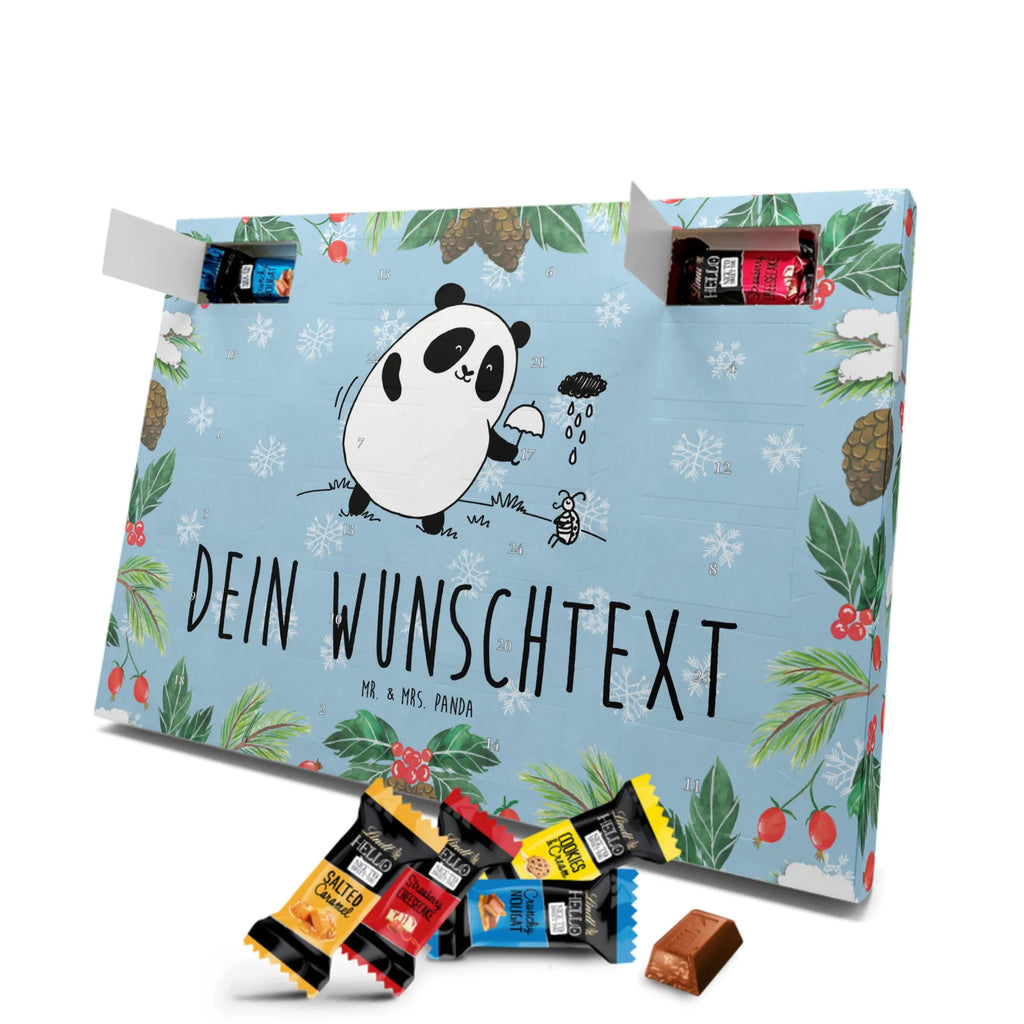 Personalisierter Markenschokolade Adventskalender Panda Zusammenhalt Personalisierter Adventskalender