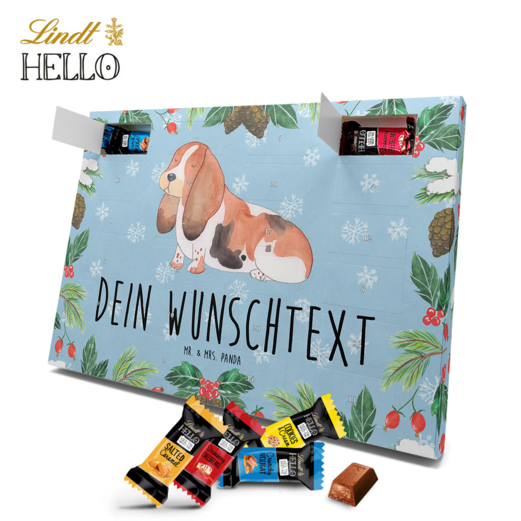 Personalisierter Markenschokolade Adventskalender Hund Basset Hound Personalisierter Adventskalender, Hund, Hundemotiv, Haustier, Hunderasse, Tierliebhaber, Hundebesitzer, Sprüche, Basset Hound, Basset, Hundeliebe, kinderlos