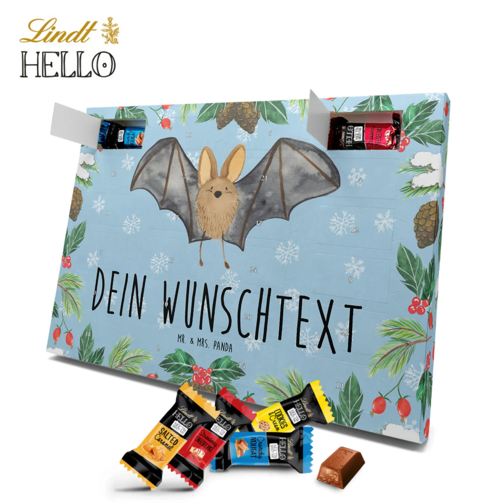 Personalisierter Markenschokolade Adventskalender Fledermaus Flügel Personalisierter Adventskalender, Tiermotive, Gute Laune, lustige Sprüche, Tiere