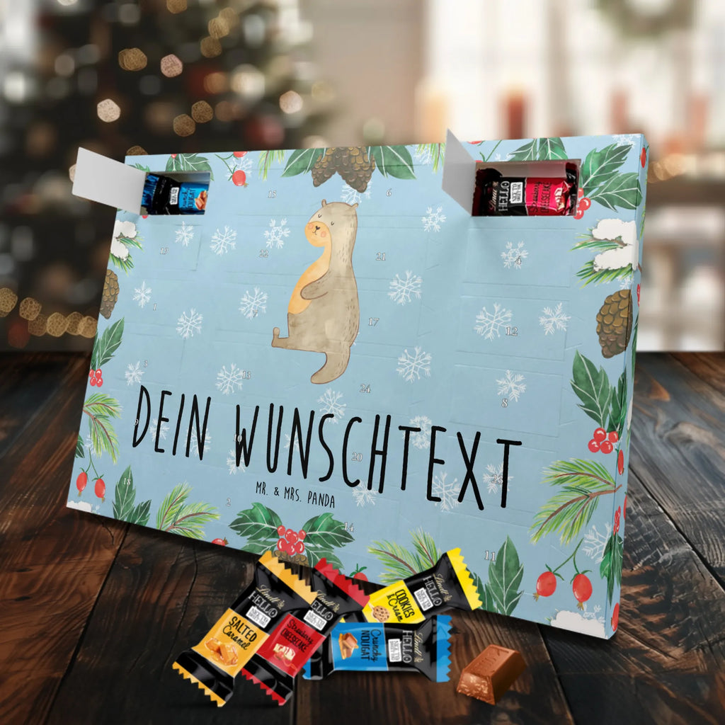 Personalisierter Markenschokolade Adventskalender Otter Bauch Personalisierter Adventskalender, Otter, Fischotter, Seeotter, Otter Seeotter See Otter