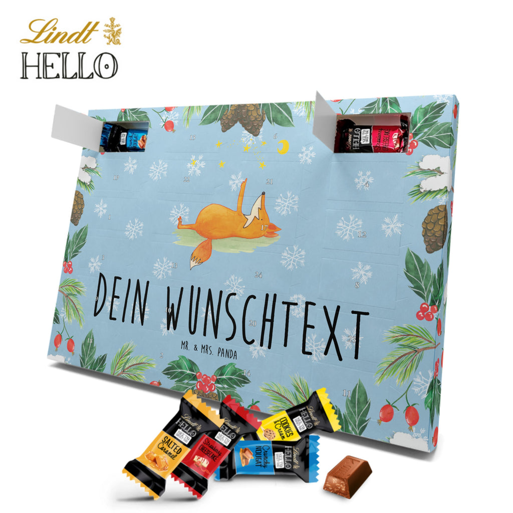 Personalisierter Markenschokolade Adventskalender Fuchs Sterne Personalisierter Adventskalender, Fuchs, Füchse, tröstende Worte, Spruch positiv, Spruch schön, Romantik, Always Look on the Bright Side of Life