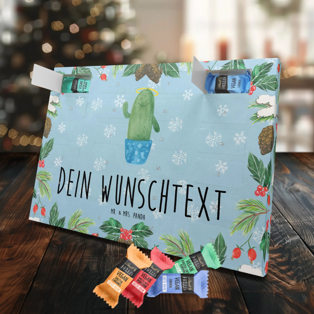 Personalisierter veganer Adventskalender Kaktus Heilig Personalisierter veganer Adventskalender, Kaktus, Kakteen, frech, lustig, Kind, Eltern, Familie, Bruder, Schwester, Schwestern, Freundin, Heiligenschein