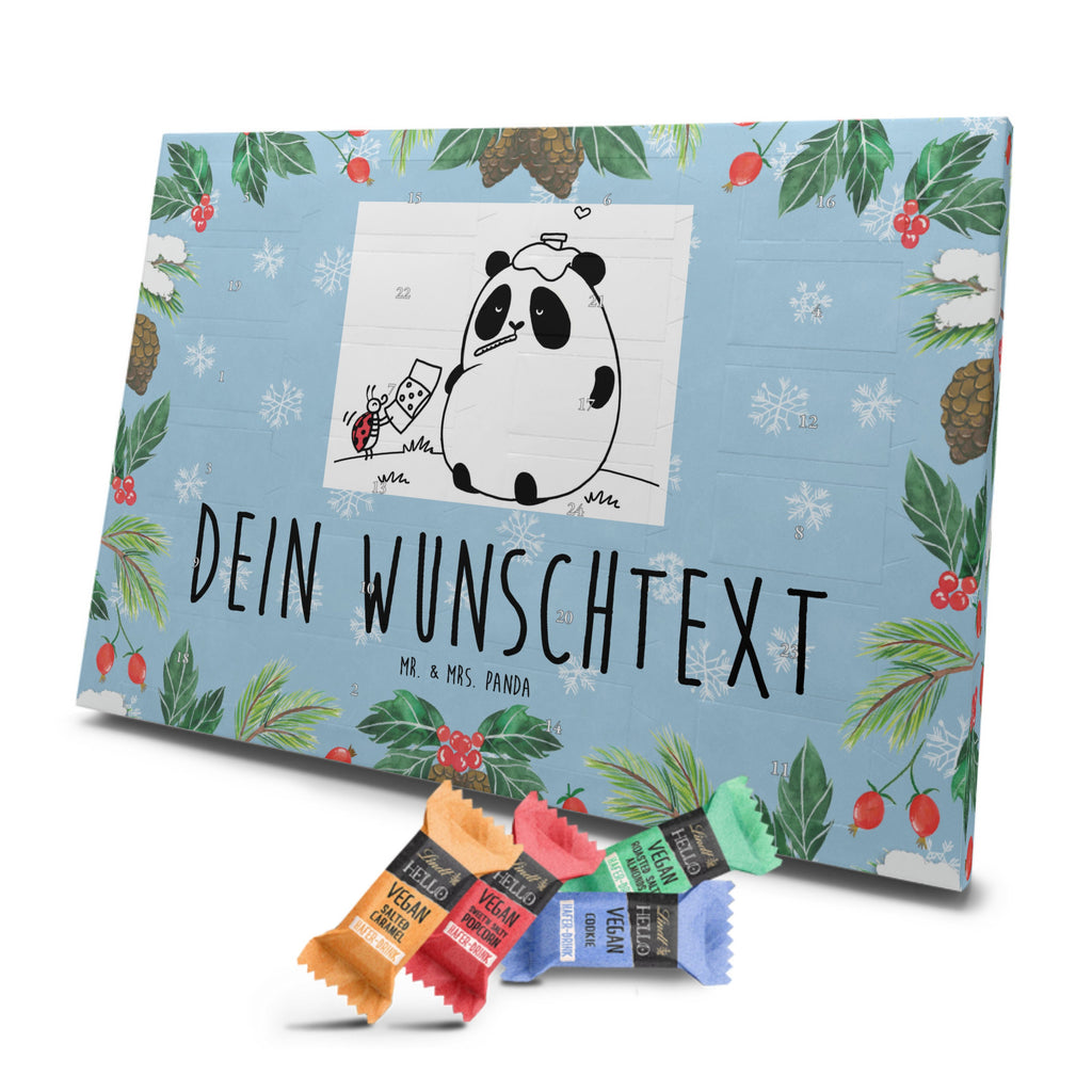 Personalisierter veganer Adventskalender Panda Gute Besserung Personalisierter veganer Adventskalender