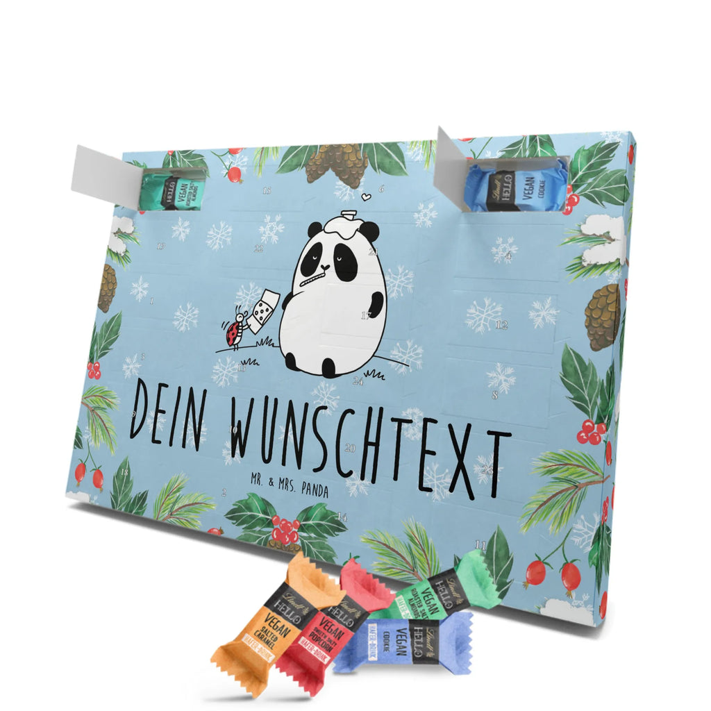 Personalisierter veganer Adventskalender Panda Gute Besserung Personalisierter veganer Adventskalender