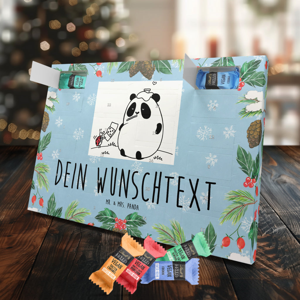 Personalisierter veganer Adventskalender Panda Gute Besserung Personalisierter veganer Adventskalender