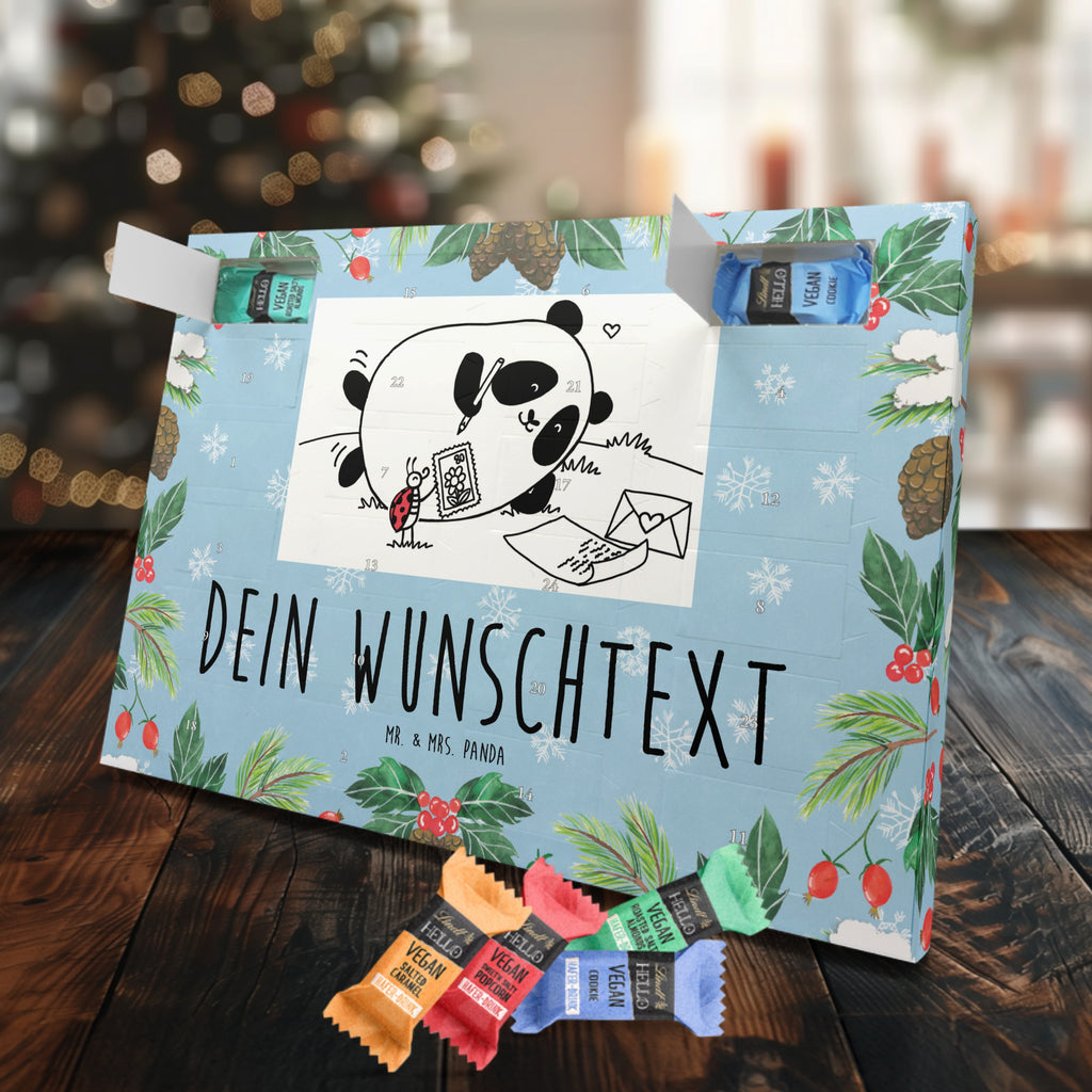 Personalisierter veganer Adventskalender Panda Vermissen Personalisierter veganer Adventskalender