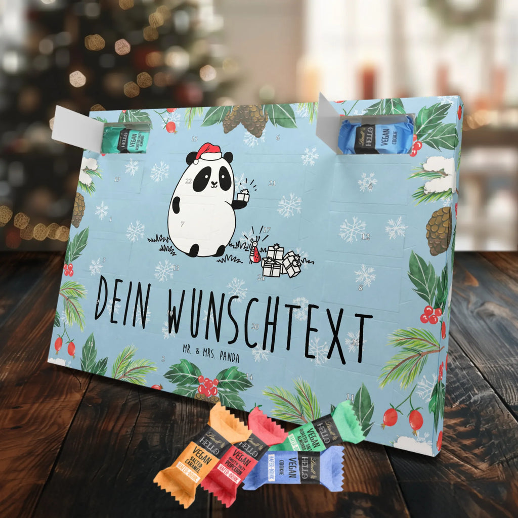 Personalisierter veganer Adventskalender Panda Weihnachtsgeschenk Personalisierter veganer Adventskalender