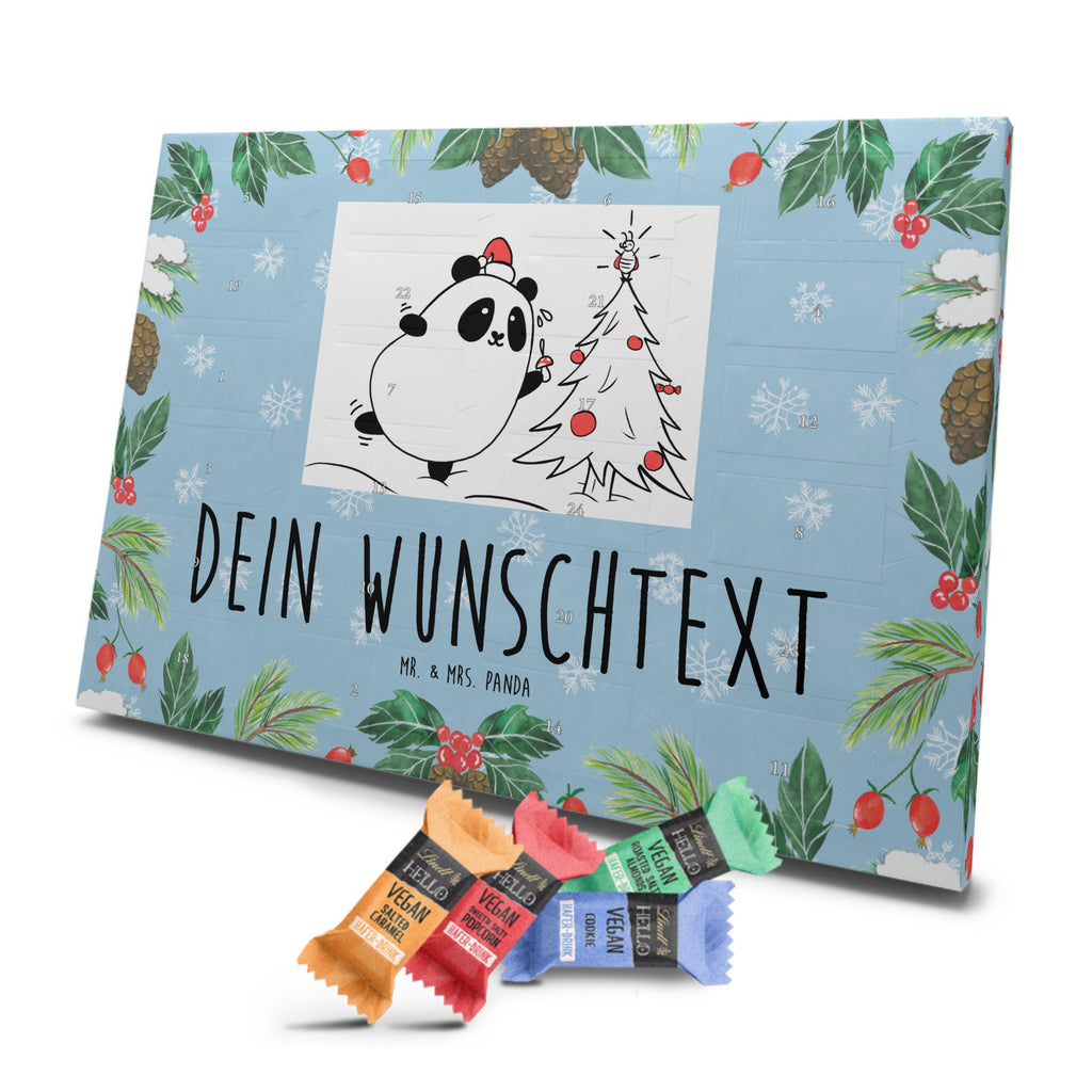 Personalisierter veganer Adventskalender Panda Weihnachtszeit Personalisierter veganer Adventskalender